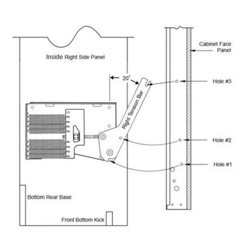 Spring balance lift mechanism Wallbed Systems Ltd