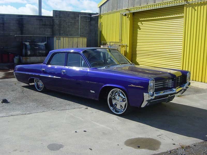 vintage blue Pontiac 2