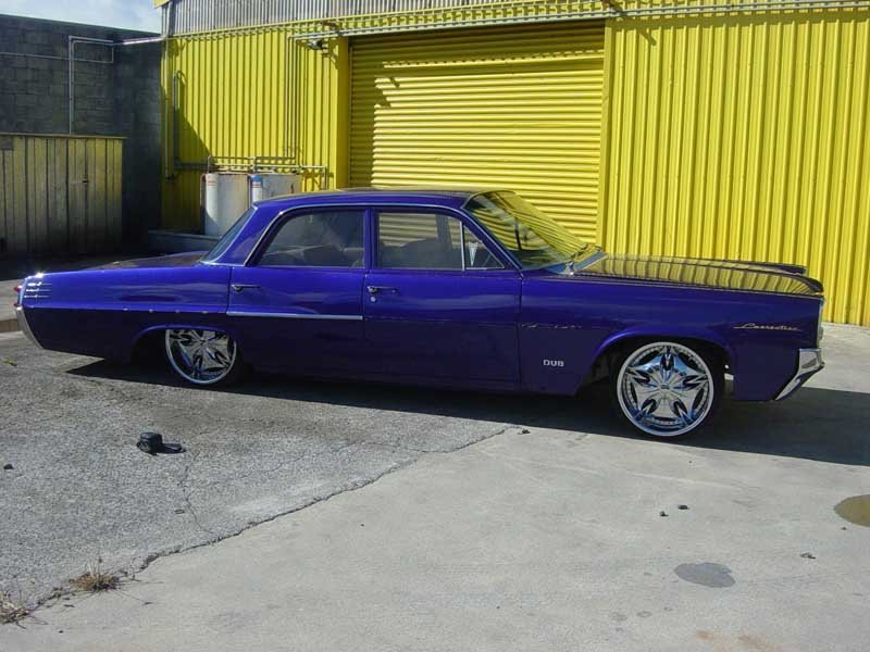 vintage blue Pontiac