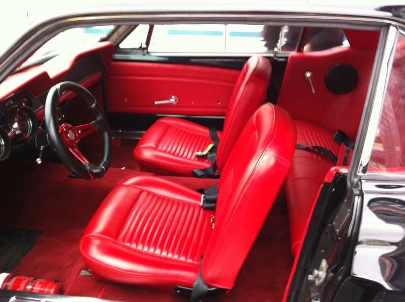 red seat car interior