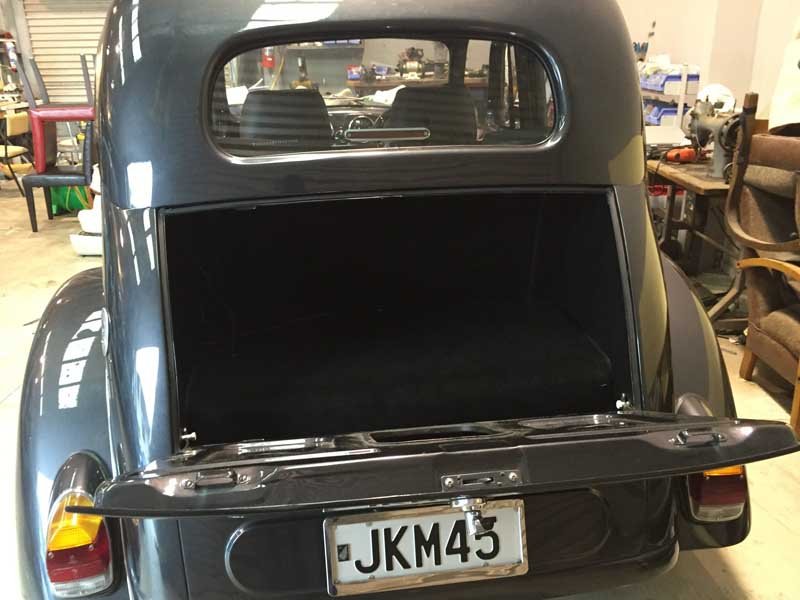 black custom car boot