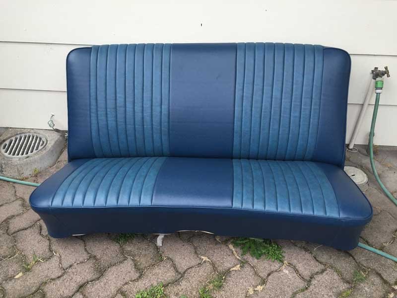 reupholstered car seat