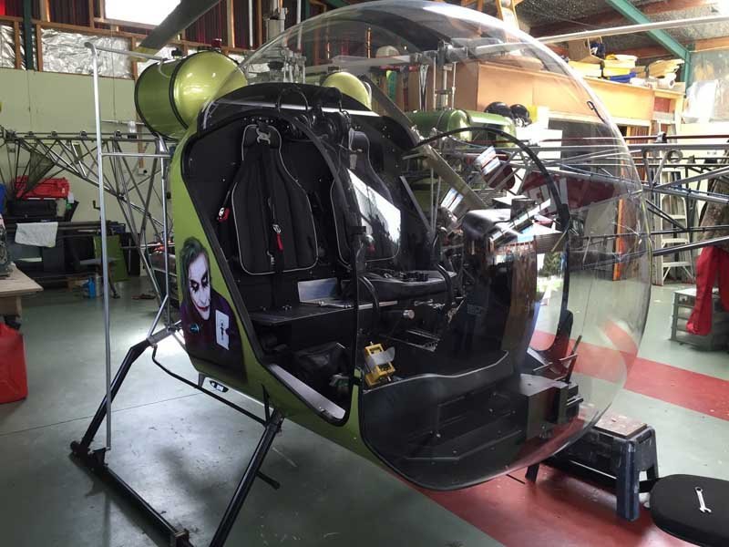 newly upholstered and painted helicopter