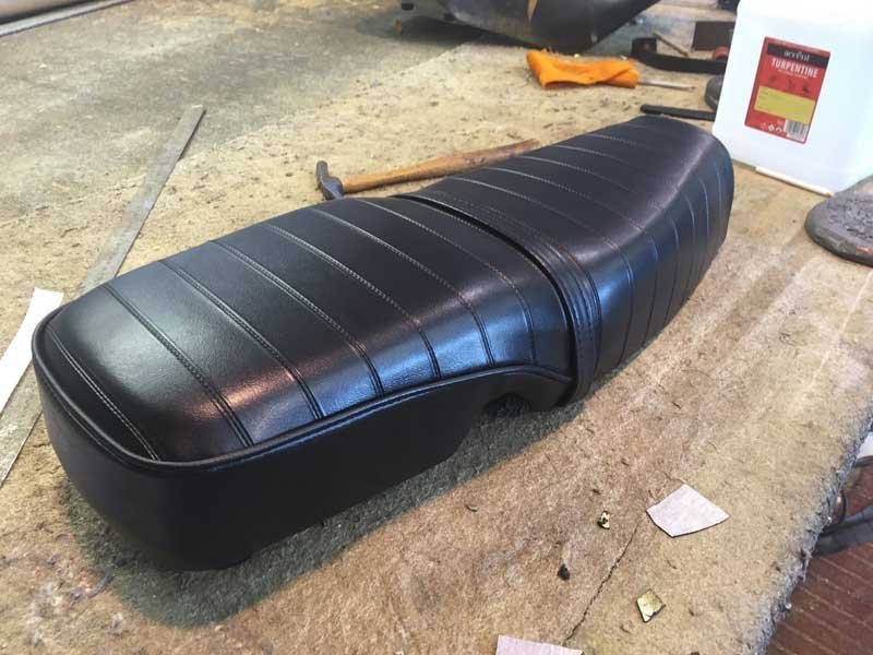 upholstered motorcycle seat