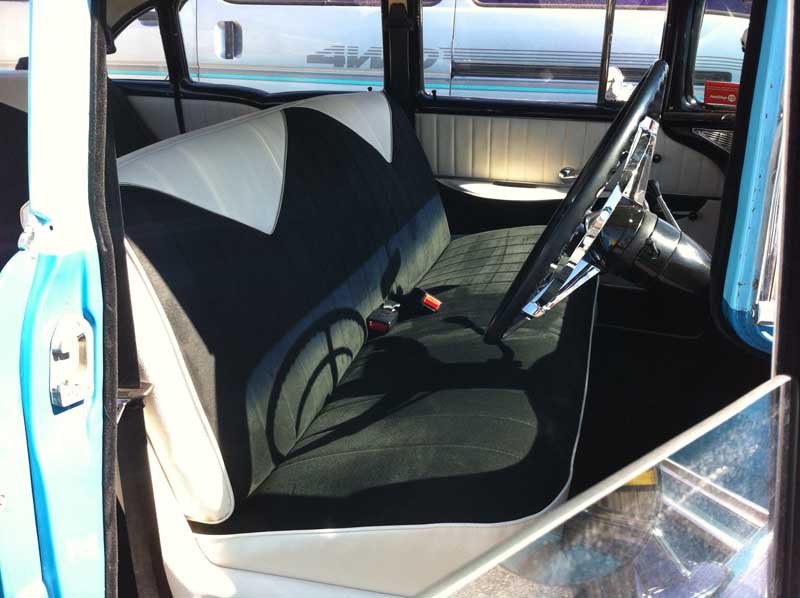 black and white car seat