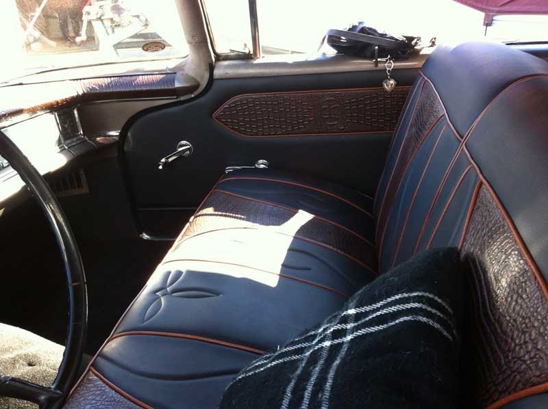 reupholstered front car seat
