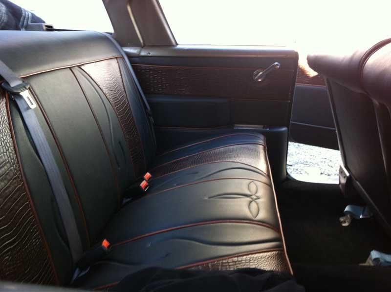 reupholstered car seat