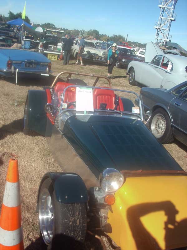 old car with red seats