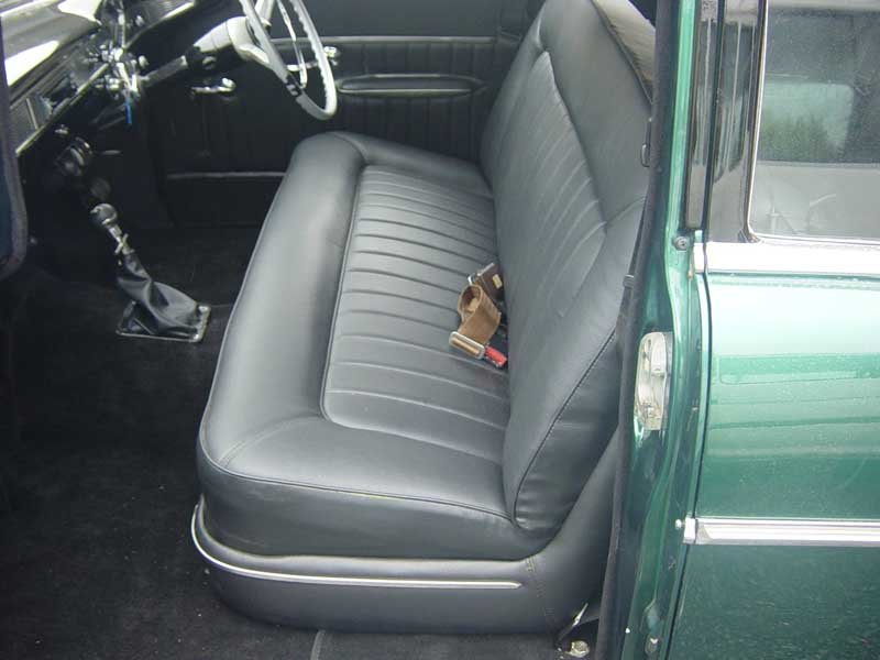 front leather bench seating in Chevy 2