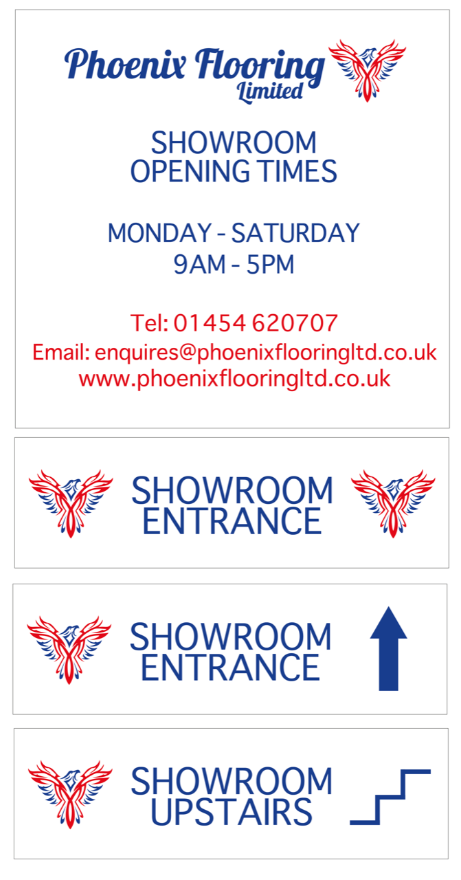 Phoenix Flooring Limited, Thornbury, Bristol - new signs for our carpet and flooring showroom inThornbury 