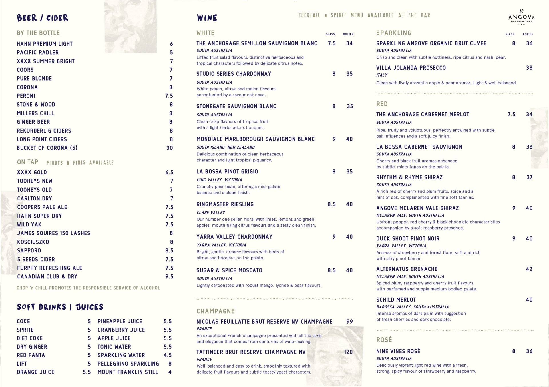 Chop 'n Chill's New August Drinks Menu