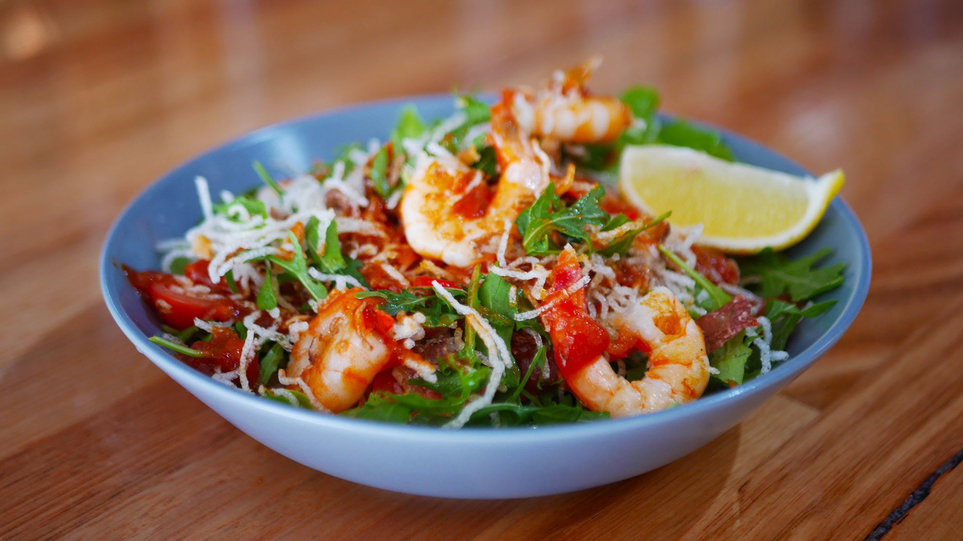 Chinese Chilli Prawn Salad Crispy Noodles