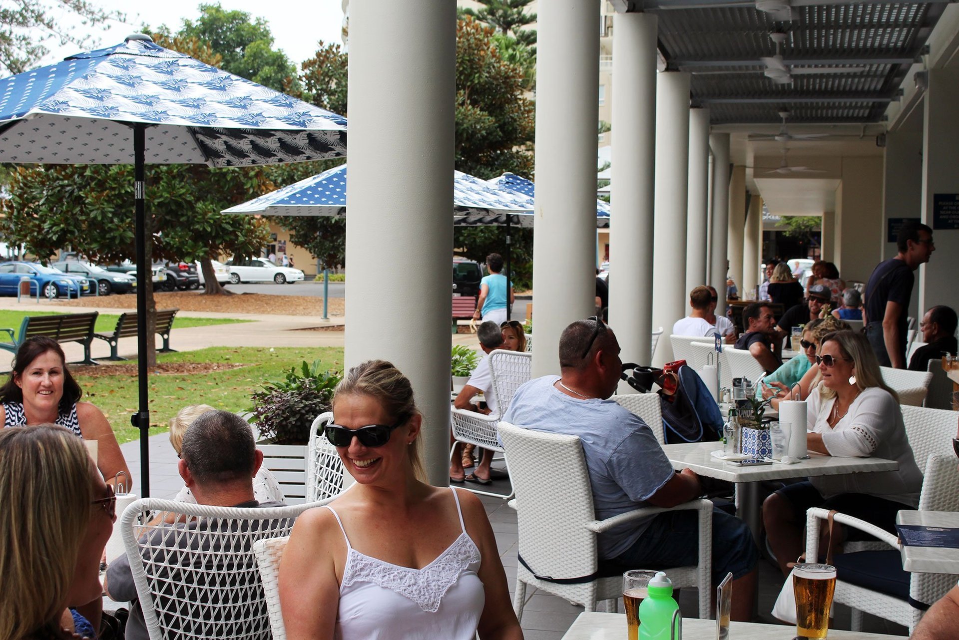 Chop 'n Chill Restaurant Customers Outdoors