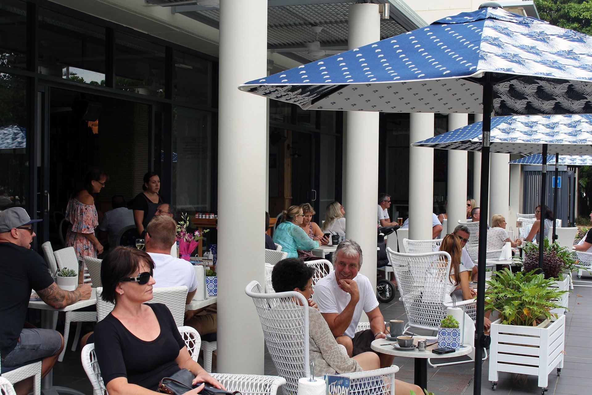 Chop 'n Chill Restaurant Customers Outdoors