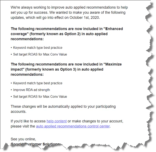 Google's Ad Suggestions are Now Automatic