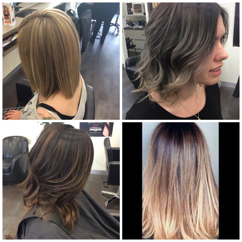 womens hairstyle collage