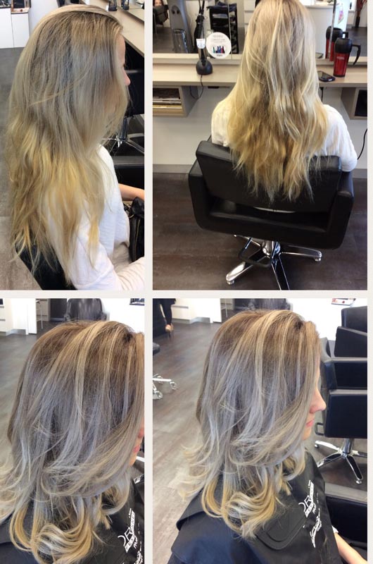 Woman hairstyle collage