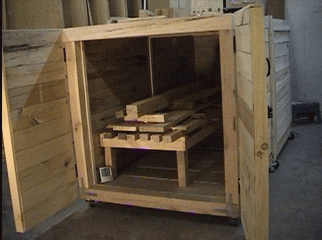 Kiln drying hardwood