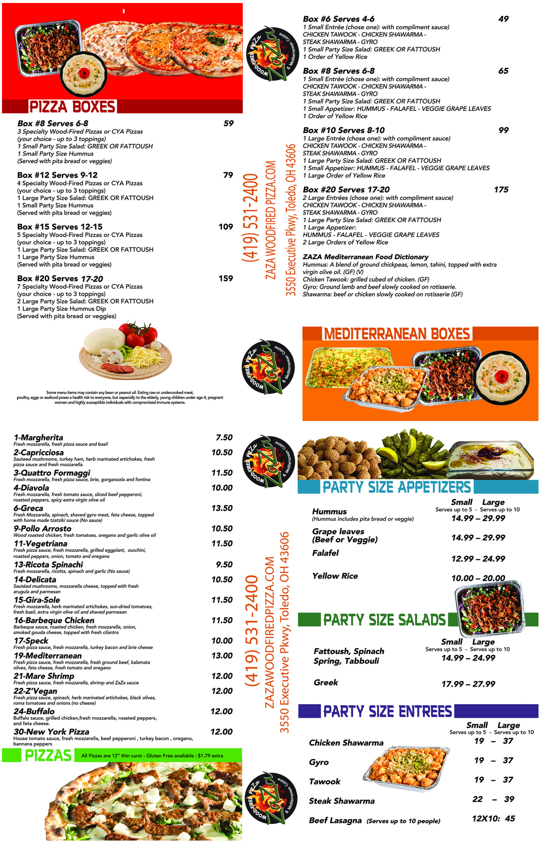 Catering Toledo Ohio ZaZa Woodfired Pizza