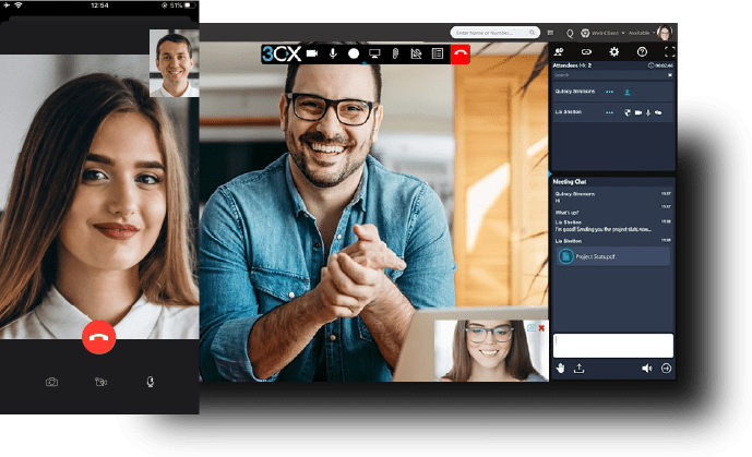 3CX Phone System, PBX, Video Conferencing, Live Chat.
