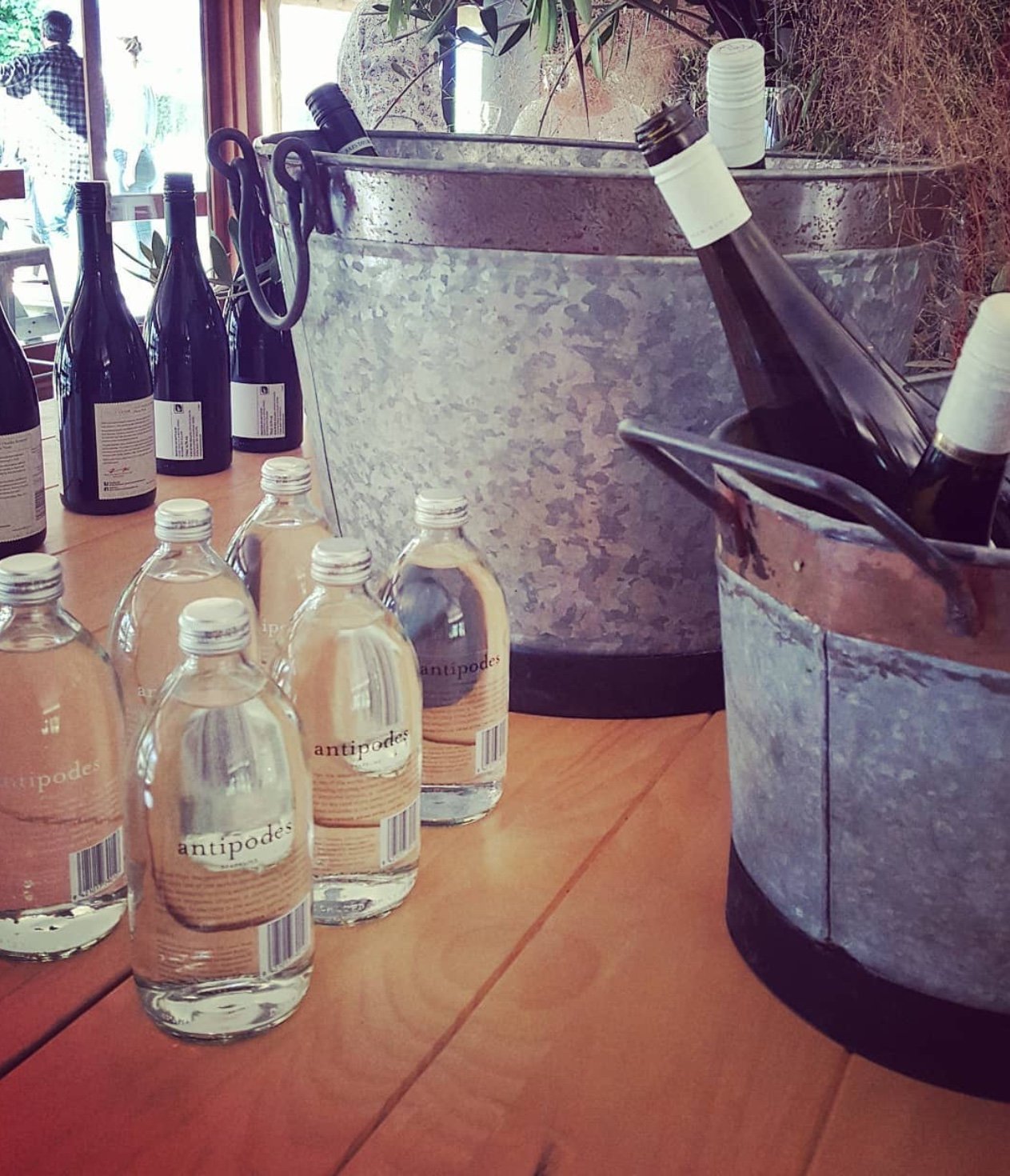 Vintage tin ice buckets - V Events