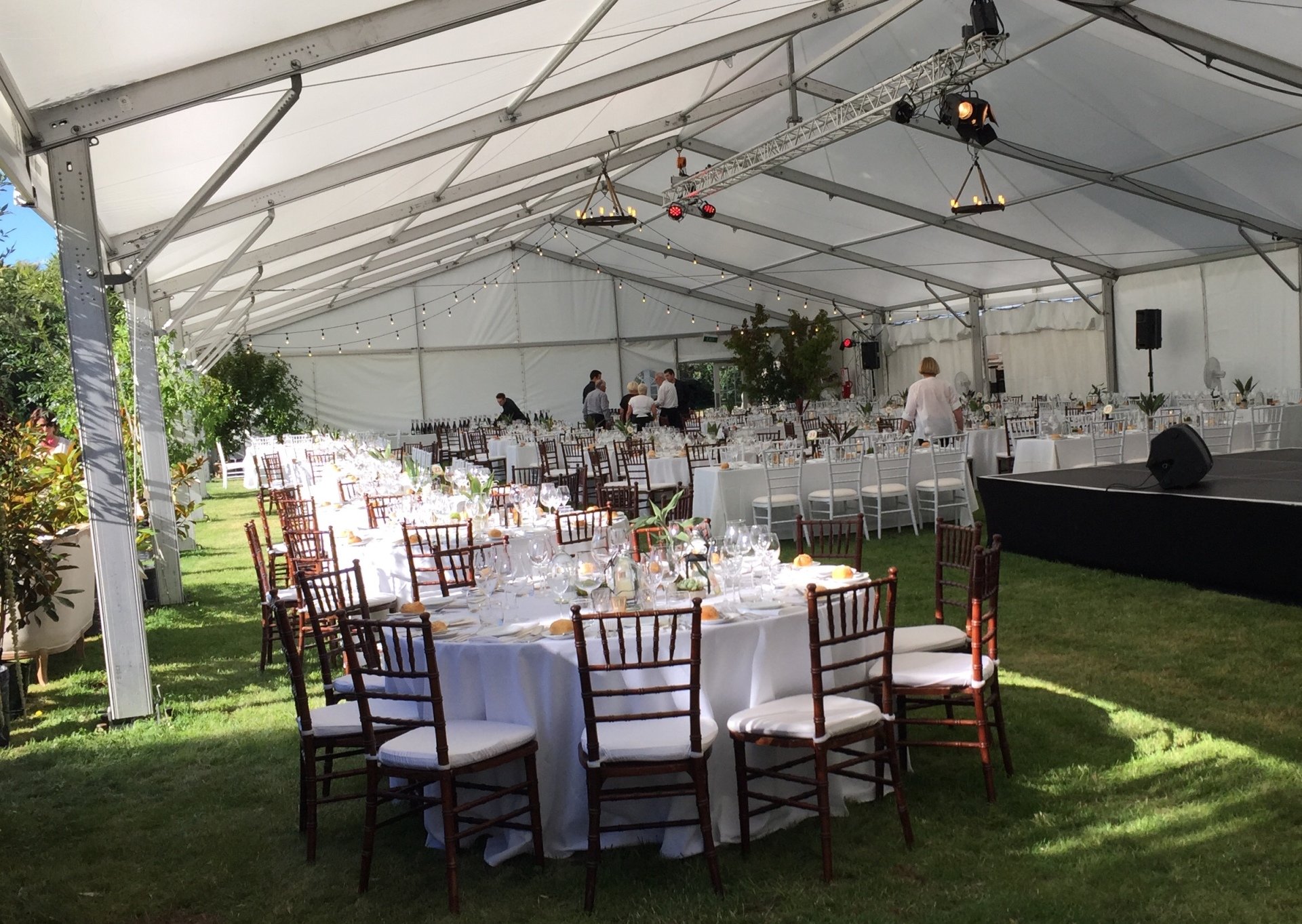 Table chairs hire V Events