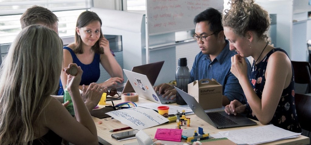 a team with a leader and social meetings