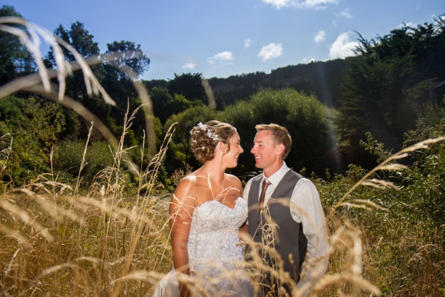 Happy wedding couple