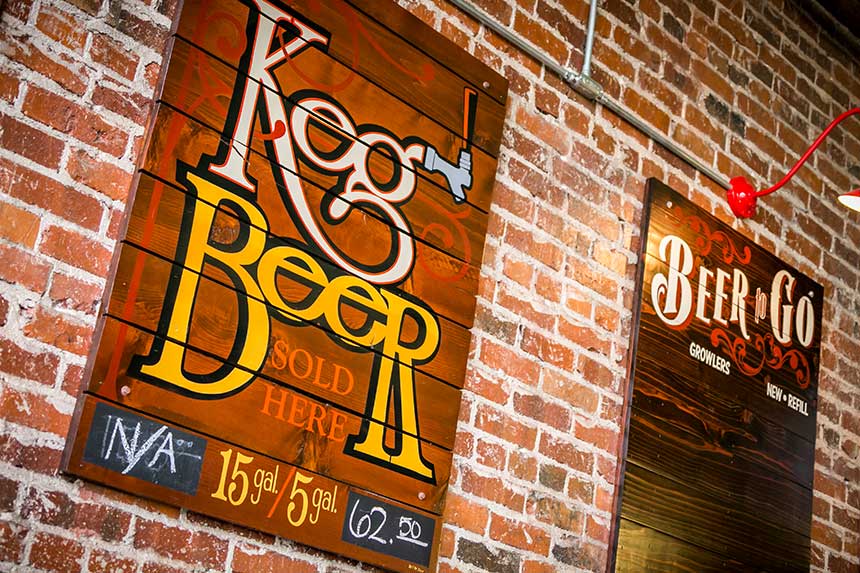 Our artwork at Lodi Beer Company is handpainted by local artist