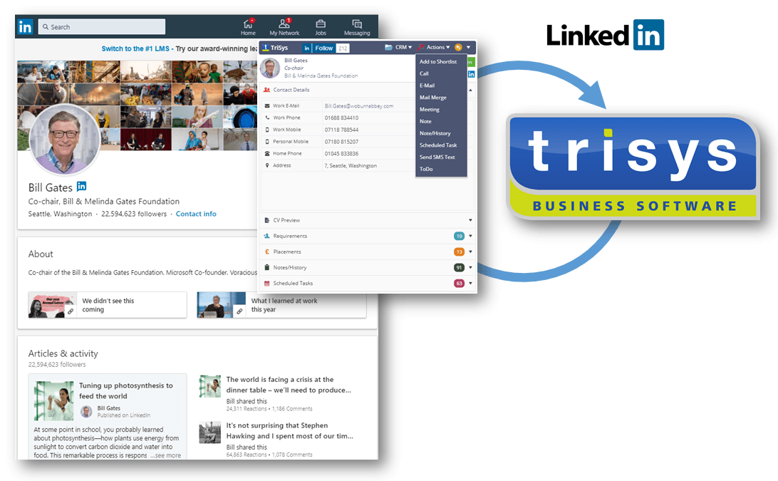 Recruitment Web Browser Extension | TriSys Recruitment Software
