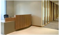 Interior view of the completed commercial project