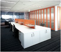 Interior view of the completed commercial project