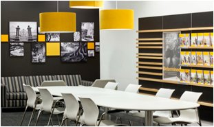 Interior view of a meeting room