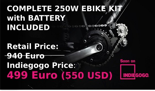 indiegogo lightest ebike kit