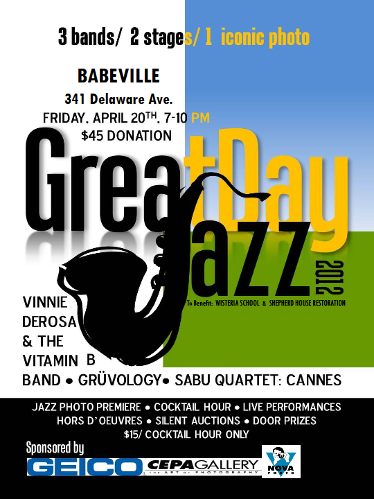 A poster for great day jazz 2012 in babeville