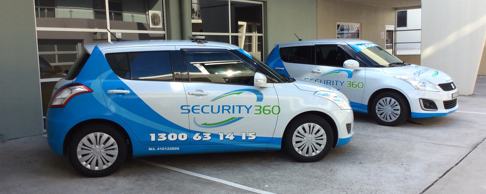 Security 360 advertisement cars