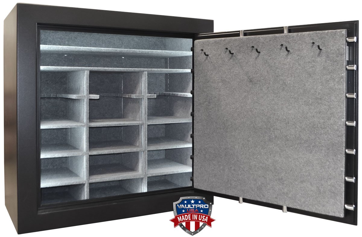 100 long gun safe made in USA optional interior lighting and electrical