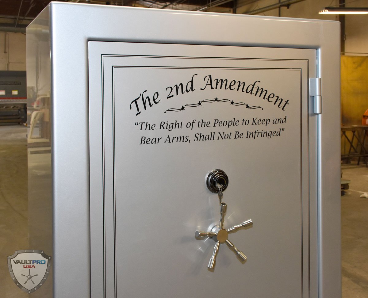 A safe with the 2nd amendment written on it
