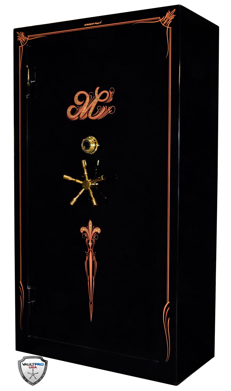 Safe with Custom High Gloss Black Paint and Hand Painted Art Design.