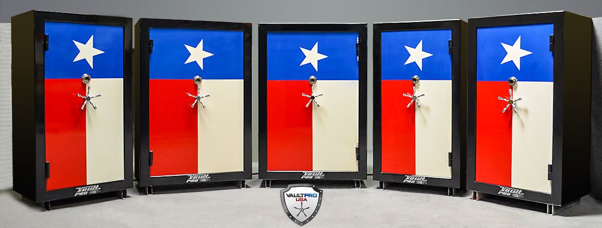 Custom Safes for The Lone Star State. Texas Flag Art.