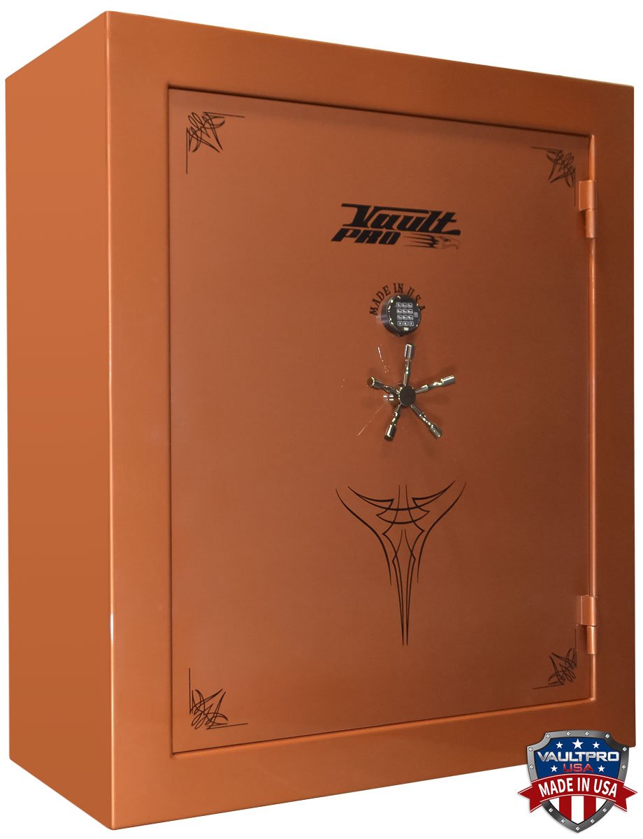 high gloss custom paint finish on gun safe made in USA
