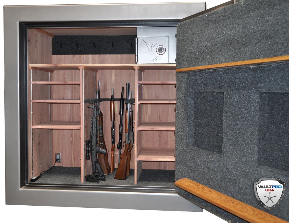 Customize Your Safe Anyway You Like. This Monster Safe has Custom Cedar Interior, Gun Racks and Safe in Safe Option.