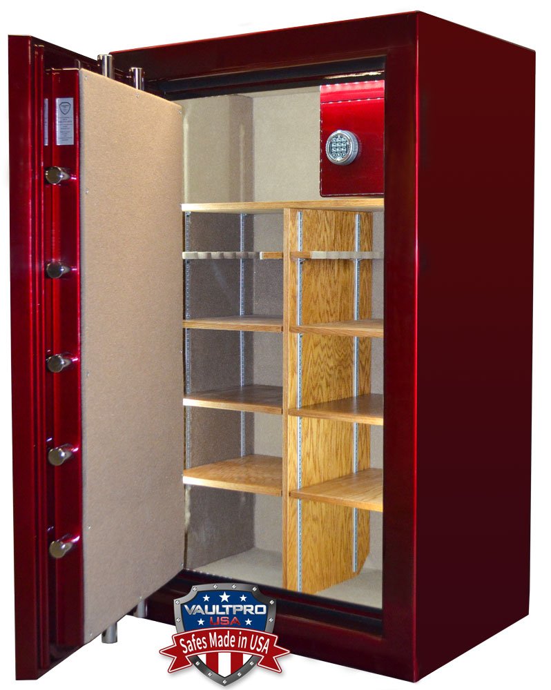 safe with oak interior and safe in safe made in USA