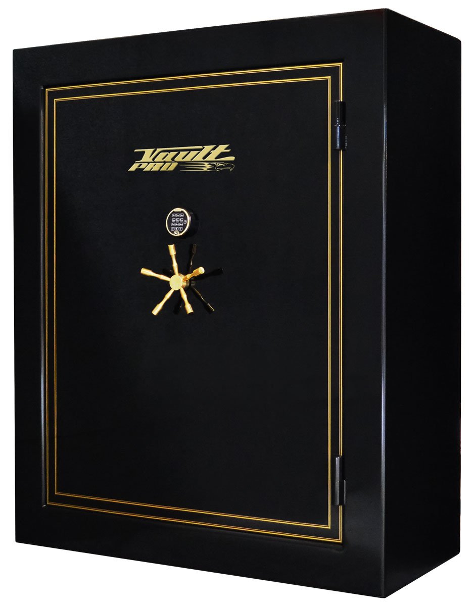 very large capacity safe made in USA. Gloss black finish