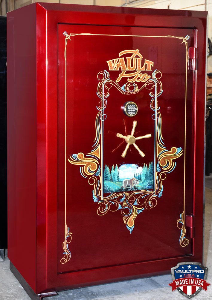 Custom diamond edge safe with custom hand drawn art made in USA