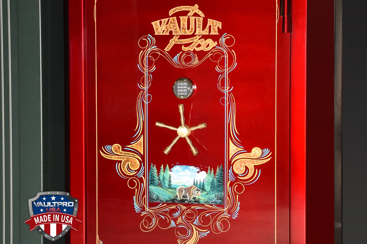 Custom art on custom safe made in USA