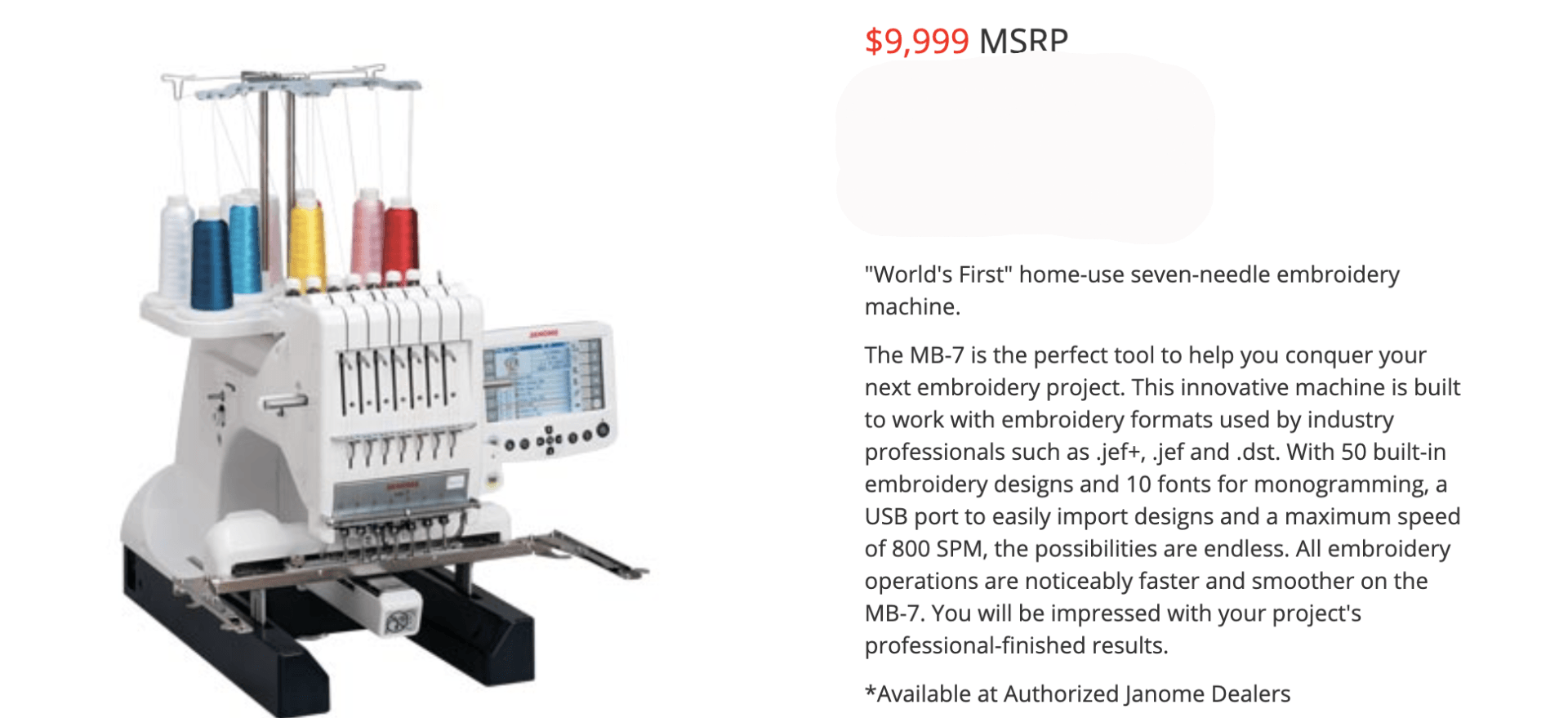 Frye's Sweeper & Sewing Janome Lineup