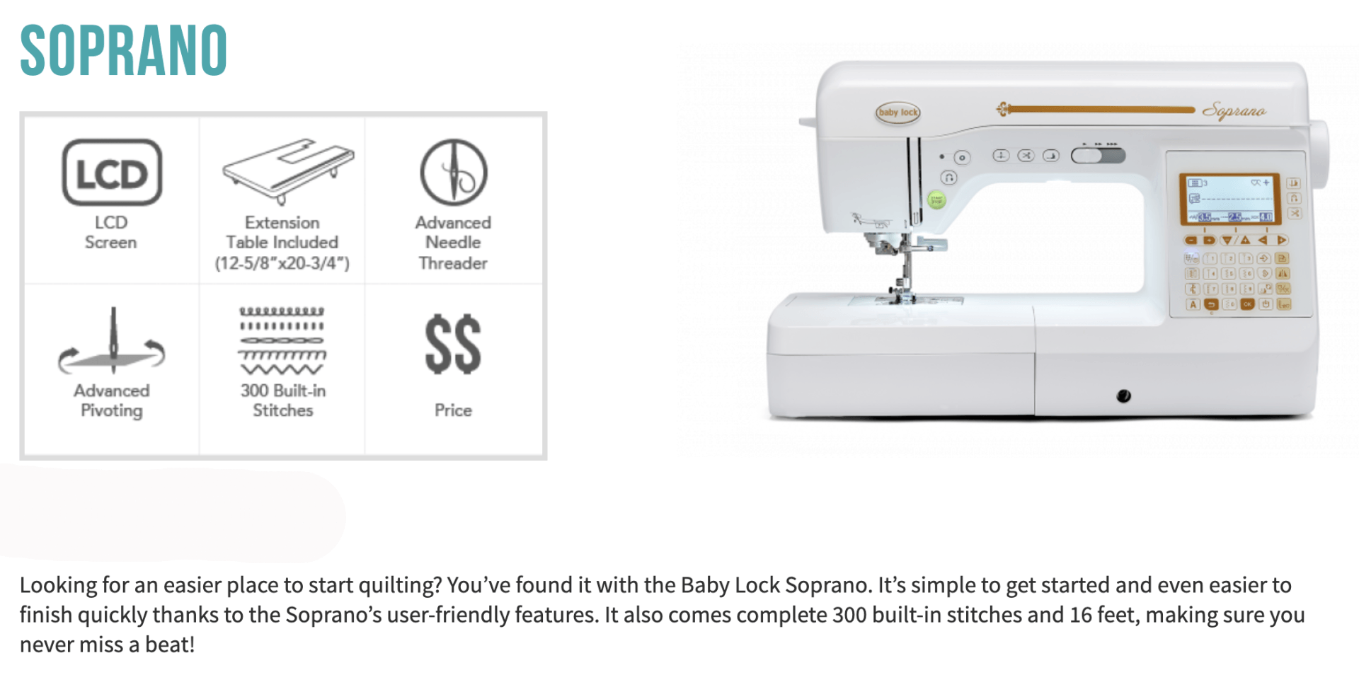 Frye's Sweeper & Sewing Baby Lock Lineup