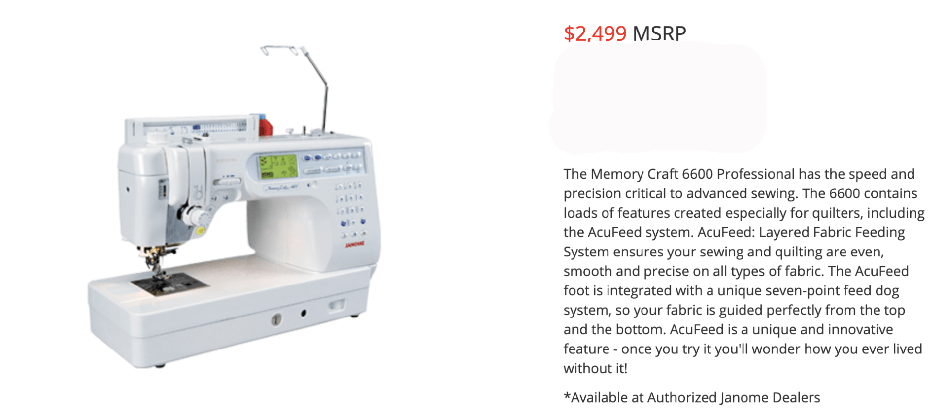 Frye's Sweeper & Sewing Janome Lineup