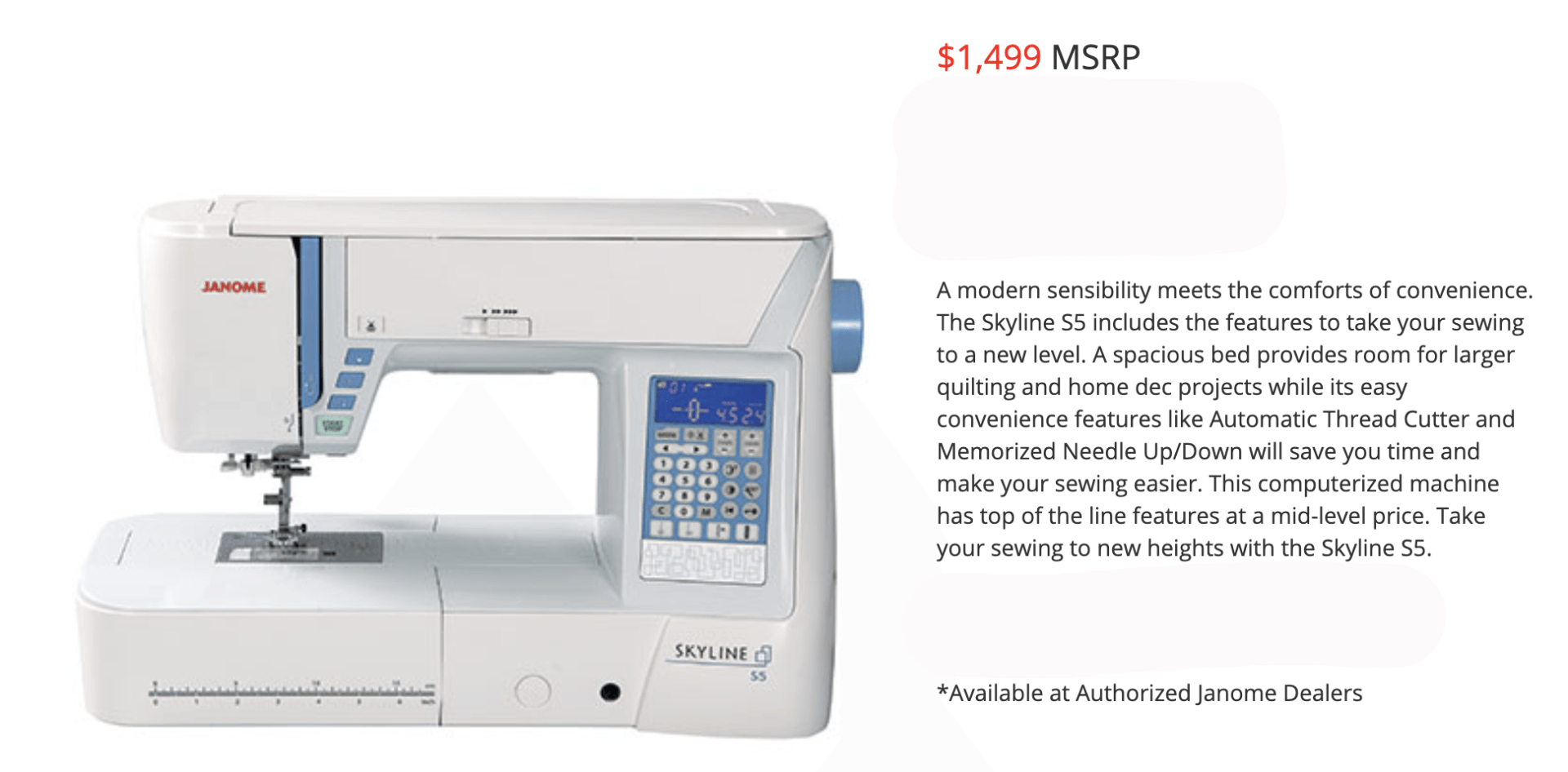 Frye's Sweeper & Sewing Janome Lineup